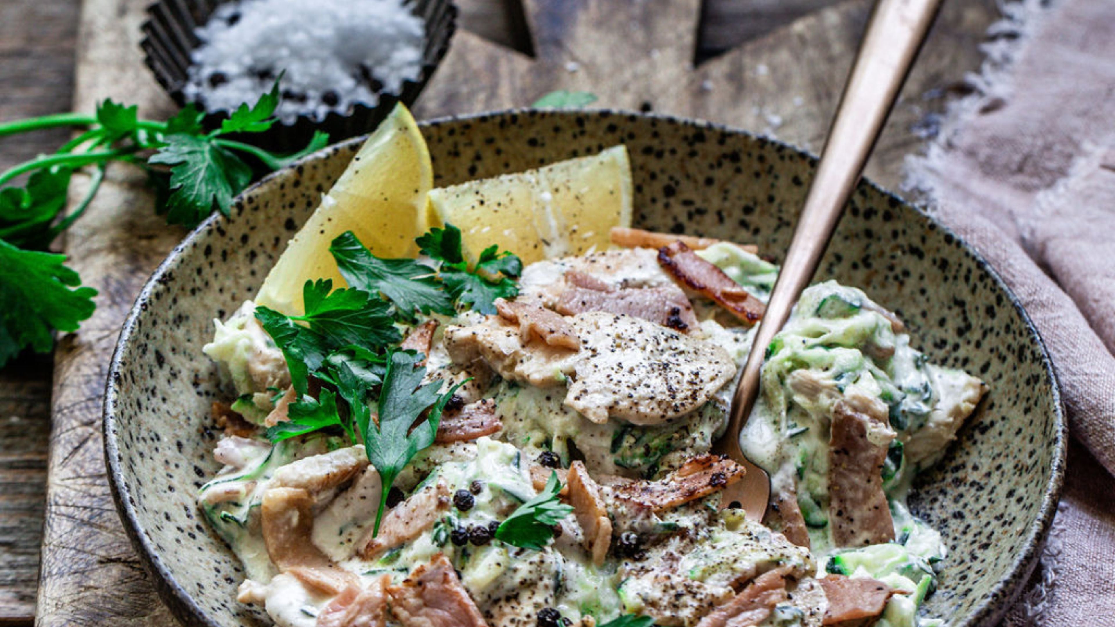 Gluten-Free Chicken & Zucchini Carbonara