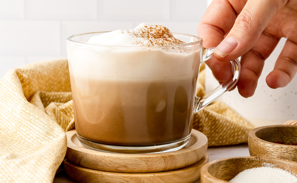 Warming + nourishing hot chocolate for great gut health